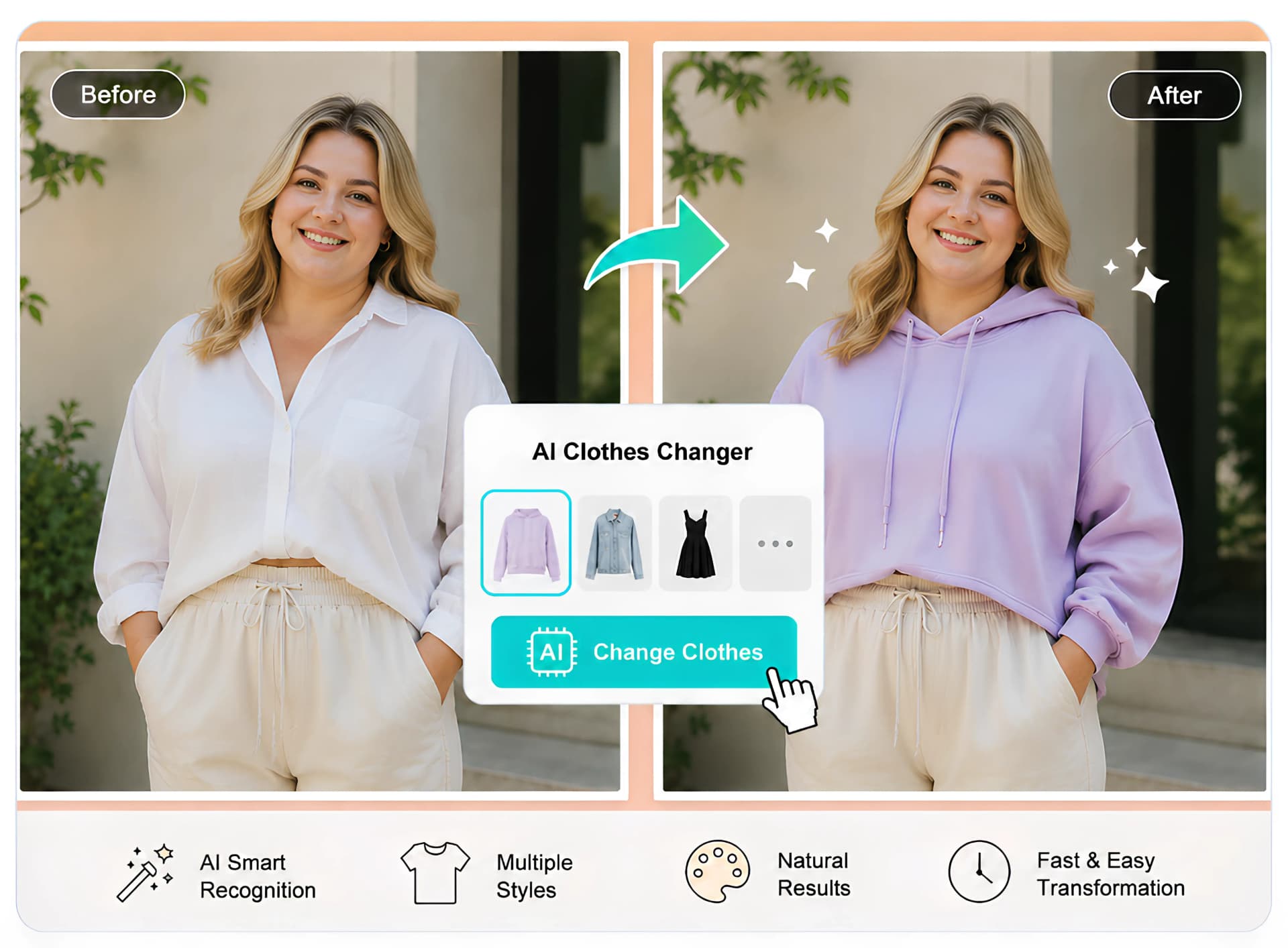 AI clothes try-on workflow example